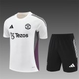 25/26 Manchester United  White With Purple 1:1 Quality Training Jersey（A-Set）