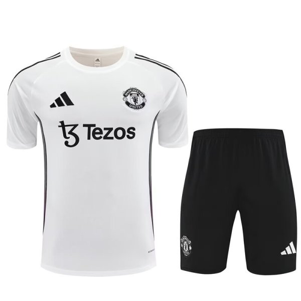 25/26 Manchester United  White With Purple 1:1 Quality Training Jersey（A-Set）