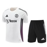25/26 Manchester United  White With Purple 1:1 Quality Training Jersey（A-Set）