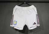 25/26 Aston Villal Home White Player 1:1 Quality Shorts