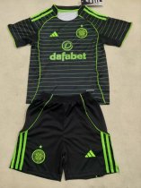25/26 Celtic Away  Kids KIits 1:1 Quality Soccer Jersey
