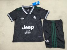 25/26 Juventus  Third Kids Kits 1:1 Quality Soccer Jersey