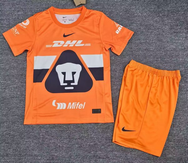 25/26 Puma Goalkeeper Orange Kids Kits 1:1 Quality Soccer Jersey