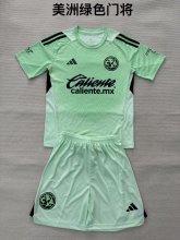 25/26  America Goalkeeper  Green Kids 1:1 Quality Soccer Jersey