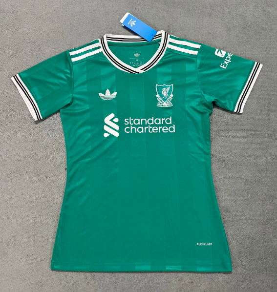 25/26 Liverpool Third Green  Women's Fans1:1 Quality Soccer Jersey