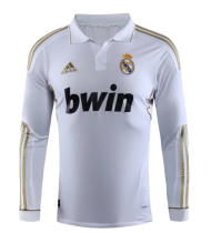2011-2012 Retro Real Madrid Home Long Sleeve 1:1 Quality Soccer Jersey