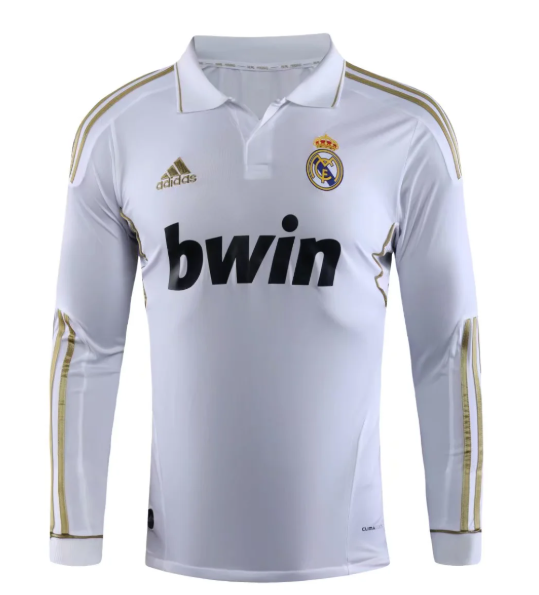 2011-2012 Retro Real Madrid Home Long Sleeve 1:1 Quality Soccer Jersey