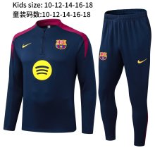 25/26  Barcelona Kids  Royal Blue  1:1 Quality Training Jersey