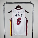 Miami Heat White City Edition 6 James V-neck  1:1 Quality NBA Jersey