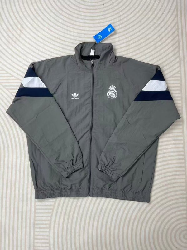 25/26 Real Madrid Dark Gray Windbreaker