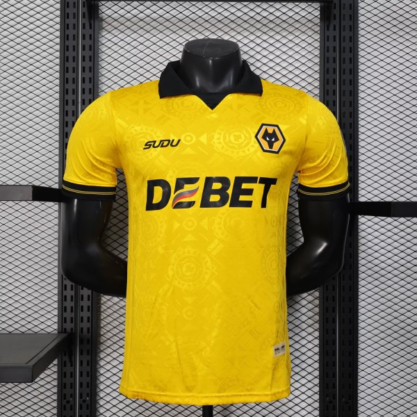 25/26 Wolves Home Yellow Player 1:1 Quality Soccer Jersey