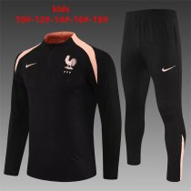 25/26 France Kids Black Player Version 1:1 Quality Training Jersey