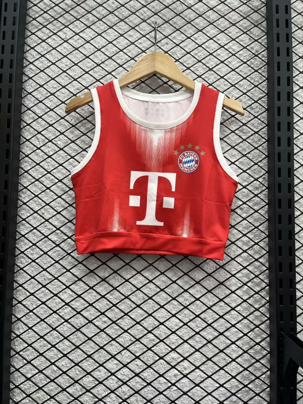 25/26 Bayern Munich  Women Vest  Fans 1:1 Quality Soccer Jersey