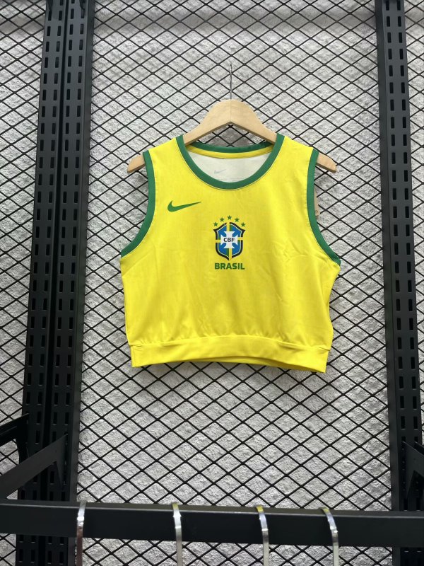 25/26  Brazil  Women Vest   Fans 1:1 Quality Soccer Jersey