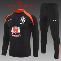 25/26  Brazil Black Player Version  Kids 1:1 Quality Training Jersey