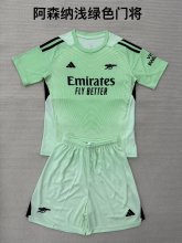 25/26 Arsenal Goalkeeper Kids Kits 1:1 Quality Soccer Jersey