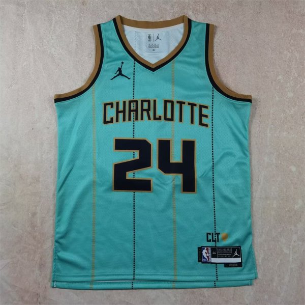 2025 Charlotte Hornets  Green #24 Maller  1:1 Quality NBA Jersey