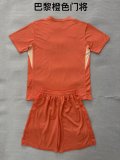 25/26 PSG  Paris  Goalkeeper Orange Kids 1:1  Quality Soccer Jersey