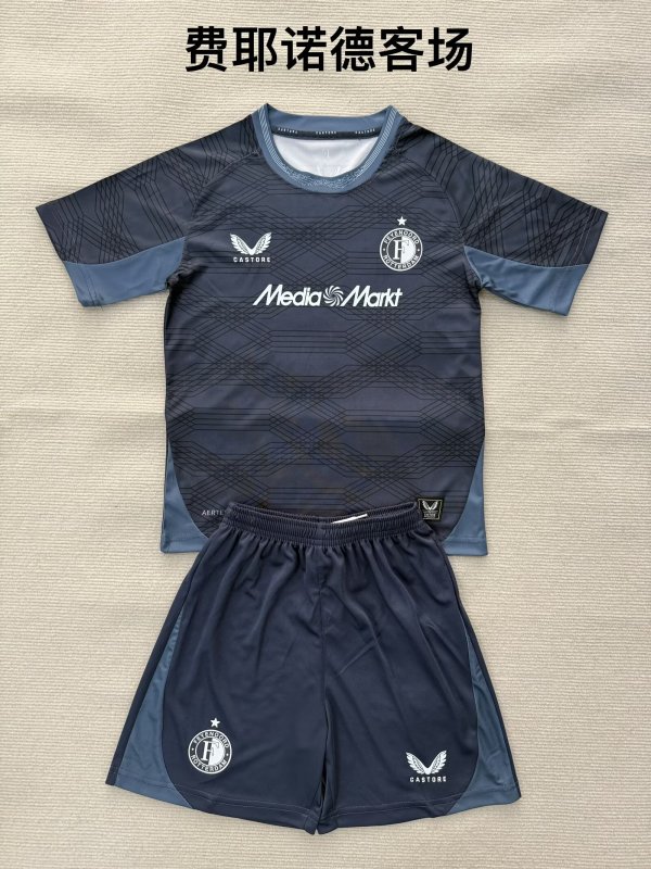 25/26 Feyenoord Rotterdam Away Kids Kits 1:1 Quality Soccer Jersey