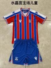 25/26 Crystal Palace Home Kids Kits 1:1 Soccer Jersey
