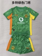 25/26 Dortmund Goalkeeper Green Kids Kits  1:1 Quality Soccer Jersey