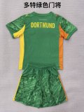 25/26 Dortmund Goalkeeper Green Kids Kits  1:1 Quality Soccer Jersey