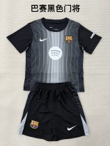 25/26 Barcelona Goalkeeper Black Kids Kits 1:1 Quality Soccer Jersey 25/26 Barcelona Goalkeeper Black Kids Kits 1:1 Quality Soccer Jersey