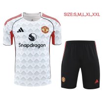 25/26 Manchester United  White 1:1 Quality Training Jersey（A-Set）