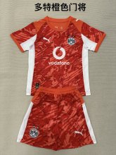 25/26 Dortmund Goalkeeper  Orange Kids Kits  1:1 Quality Soccer Jersey