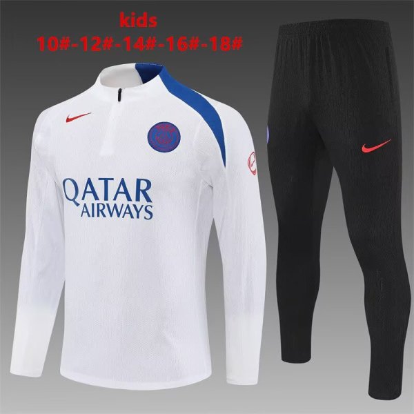 25/26 Paris Kids White Player Version 1:1 Quality Training Jersey