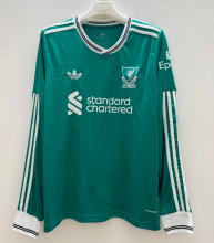 25/26 Liverpool Third Green Fans Long sleeve 1:1 Quality Soccer Jersey