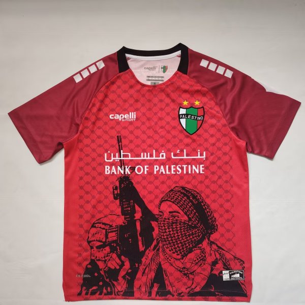 25/26 Palestino Flower Red Special Edition Fans 1:1 Quality Soccer Jersey（巴勒斯坦人）