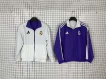 25/26 Real Madrid White Purple Double Sided Windbreaker 25/26 Real Madrid White Purple Double Sided Windbreaker