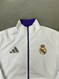 25/26 Real Madrid White Purple Double Sided  Windbreaker