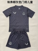 25/26 Everton  Goalkeeper Grey Kids Kits 1:1 Quality  Soccer Jersey