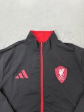 25/26  Liverpool Red Black  Double Sided Windbreaker