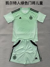 25/26 Celtic Goalkeeper Green  Kids KIits 1:1 Quality  Soccer Jersey