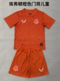 25/26 Everton  Goalkeeper Orange Kids Kits 1:1 Quality  Soccer Jersey