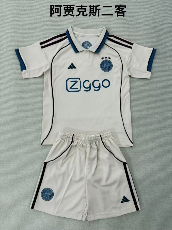 25/26 Ajax Third Kids 1:1 Quality Soccer Jersey