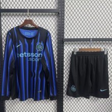 25/26 Inter Milan Home Long With Pants Sets Fans 1:1 Quality Soccer Jersey