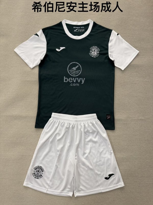25/26 Hibernian Home  Adult Kits 1:1  Quality  Soccer Jersey（成人套装）