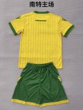 25/26 FC Nantes Home  Kids Kits 1:1 Quality Soccer Jersey
