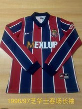 1996/1997 Chivas Away Long sleeve Fans Retro 1:1 Quality Soccer Jersey