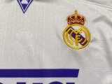 1996/1997 Real Madrid Home White Long Sleeve Retro 1:1 Quality Soccer Jersey