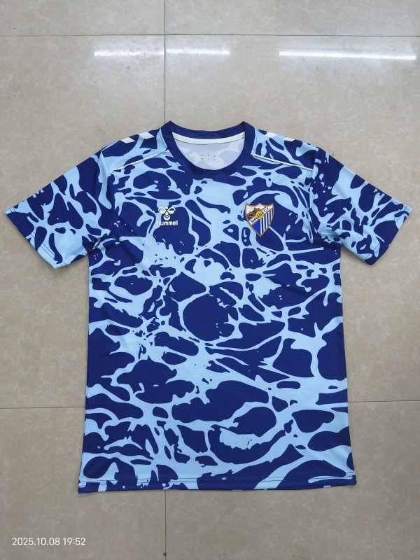 25/26  Malaga Pre match uniform  Fans 1:1 Quality Soccer Jersey