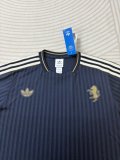 25/26 Juventus T-shirt Blue Fans Retro 1:1 Quality Soccer Jersey