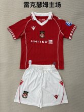 25/26 Wrexham Home Kids Kits 1:1 Quality Soccer Jersey