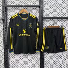 25/26  Manchester United  Long With Pants Sets  Fans 1:1 Quality Soccer Jersey