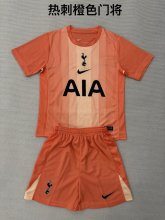25/26 Tottenham  Goalkeeper Orange Kids Kits 1:1  Soccer Jersey