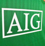 2007-2008 Manchester United green short Sleeve Goalkeeper 1:1 Retro Soccer Jersey